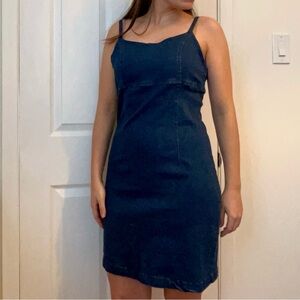Y2K Vintage Navy Denim Mini Dress